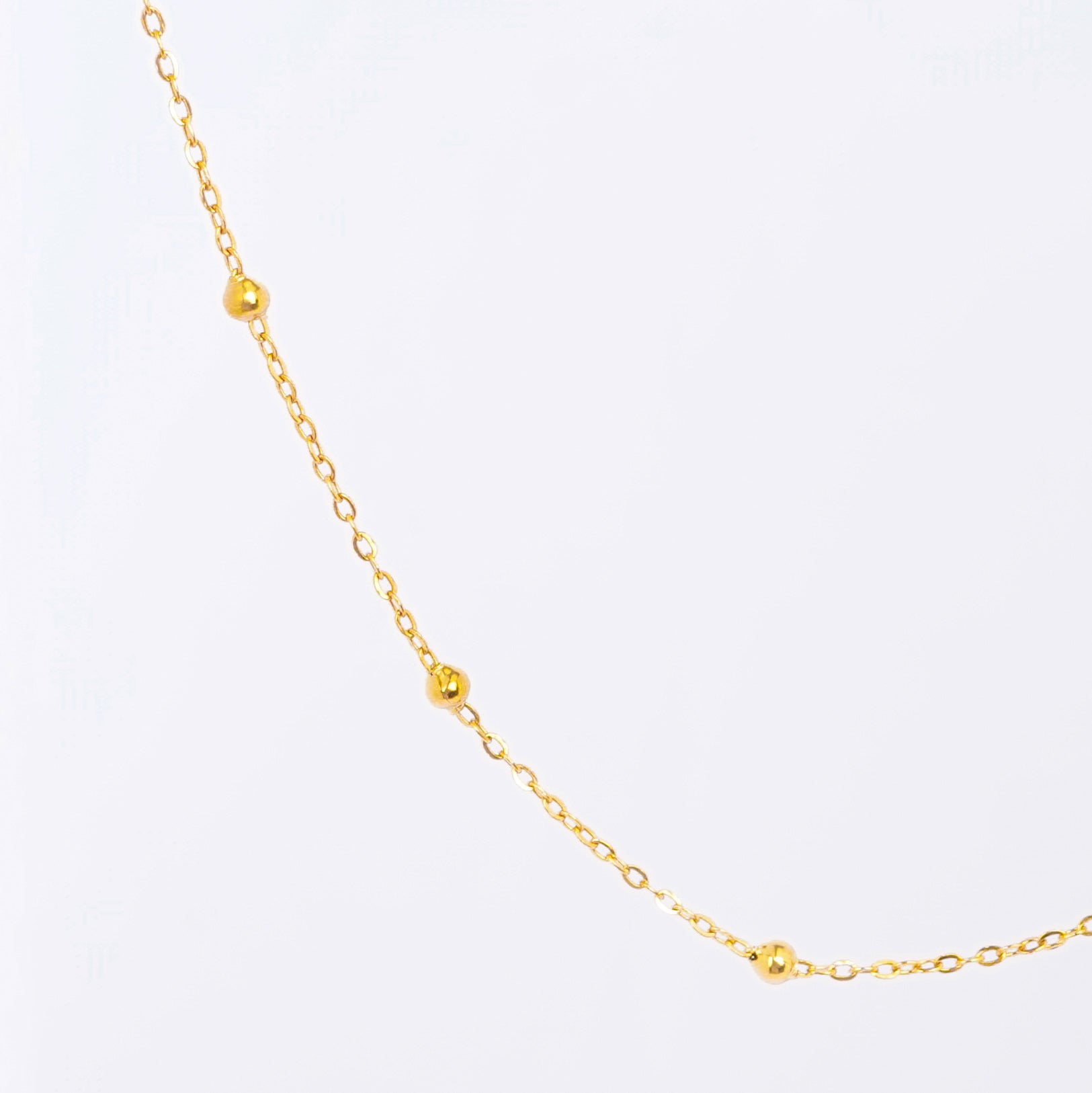 Gold Dainty Station Pendant Necklace