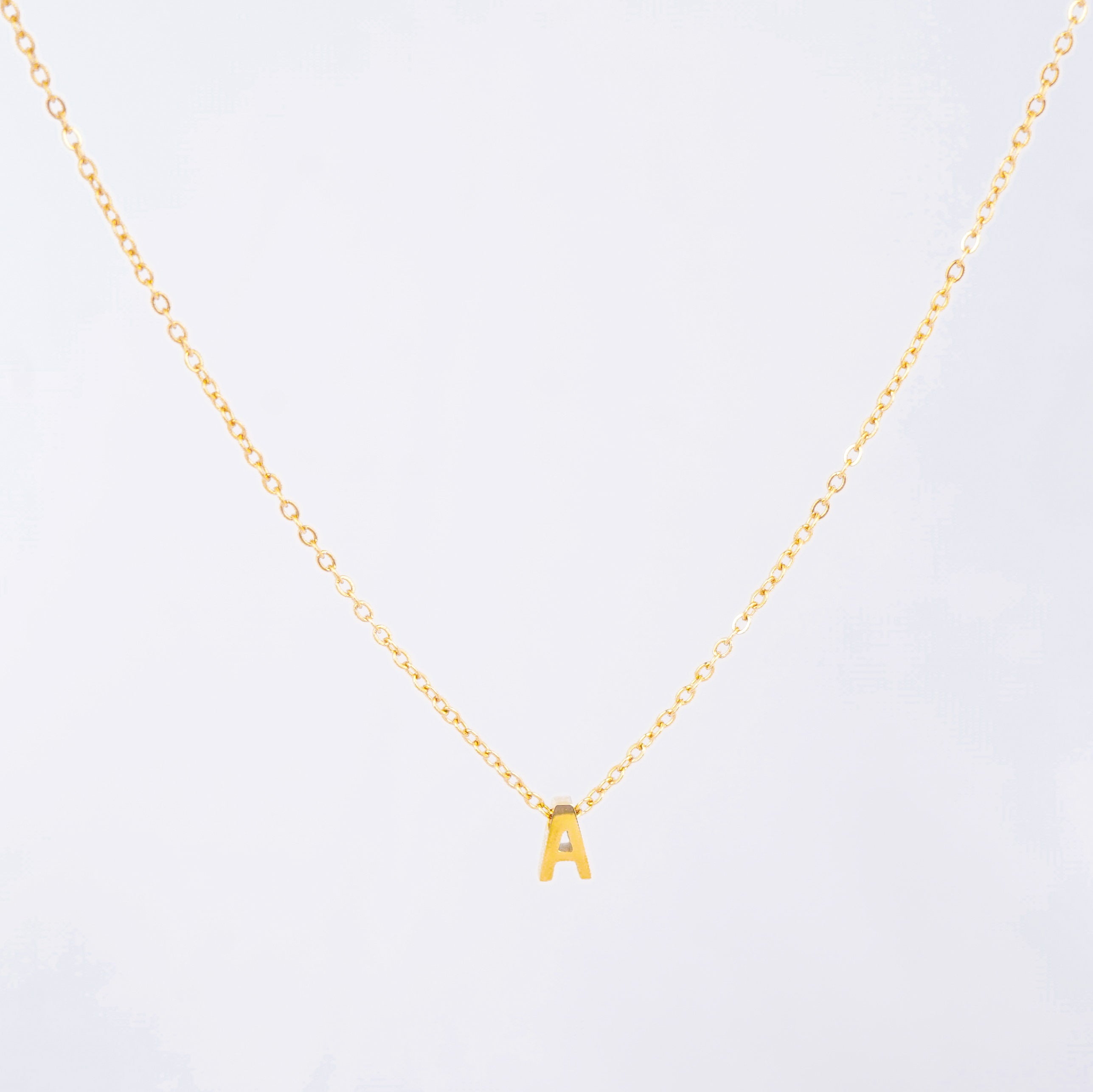Gold Letter Pendant Necklace