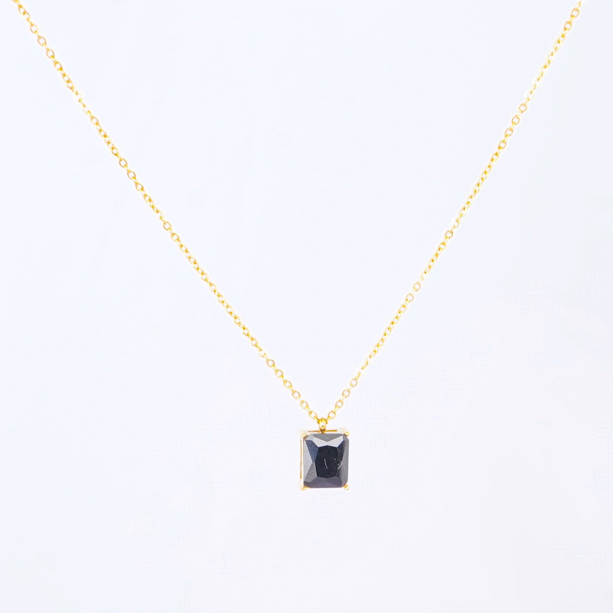 Black Luxe Square Pendant