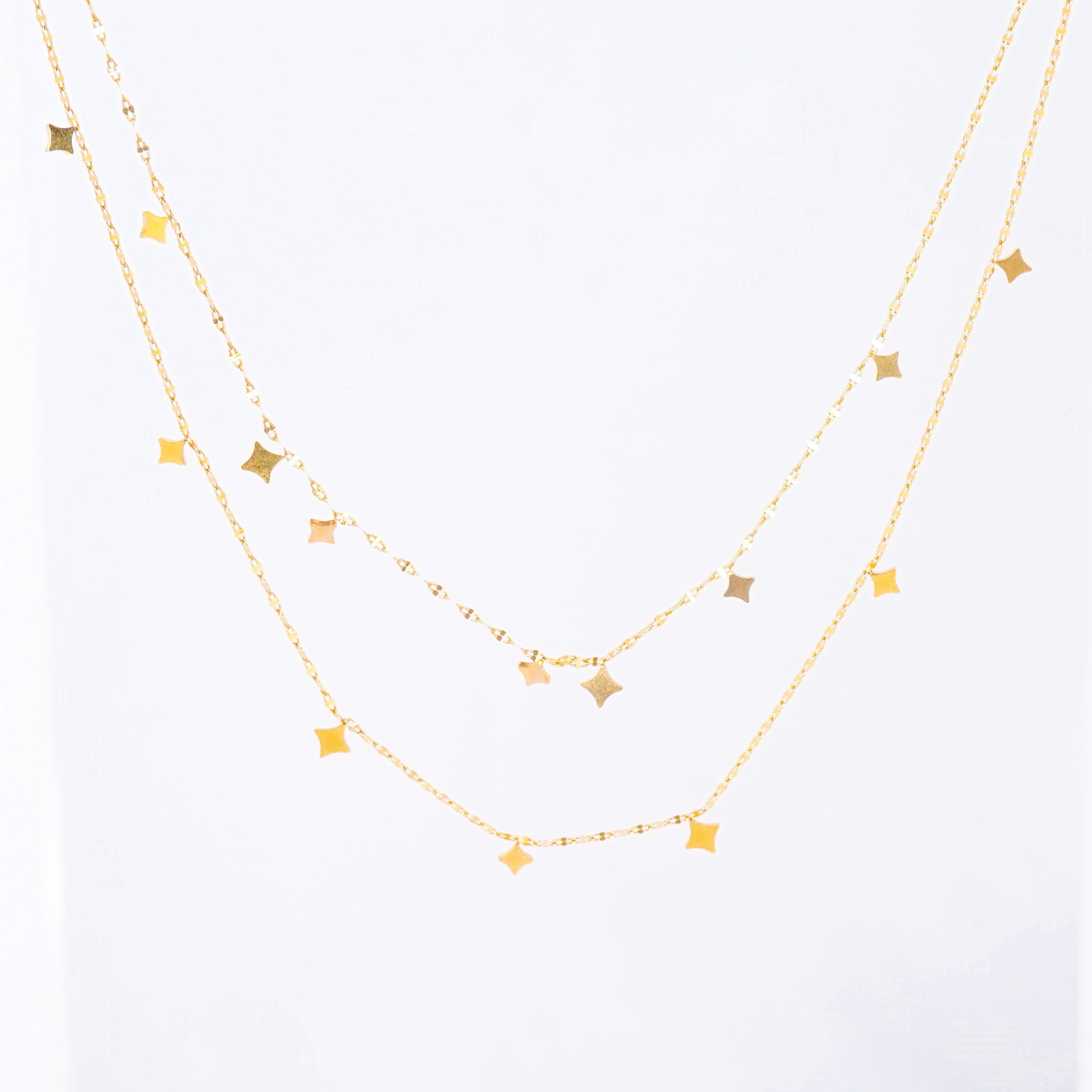 Aura Stack Double Layer Necklace