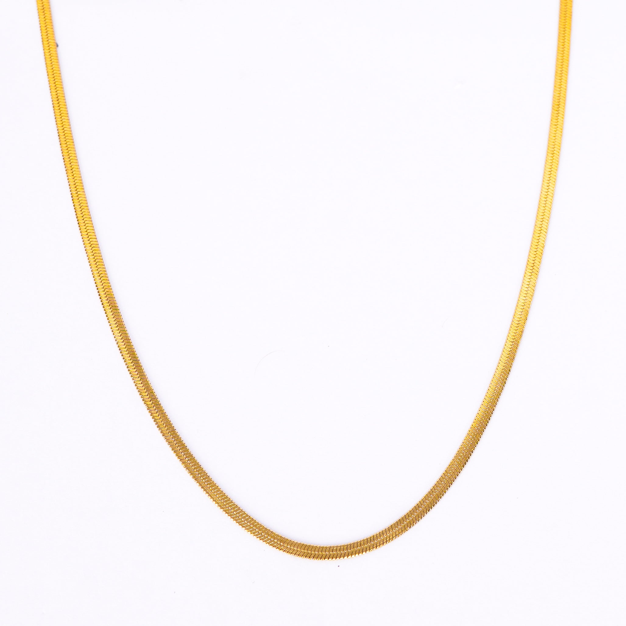 Herringbone Flat Chain Necklace