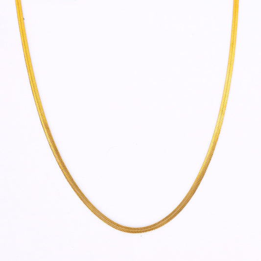 Herringbone Flat Chain Necklace