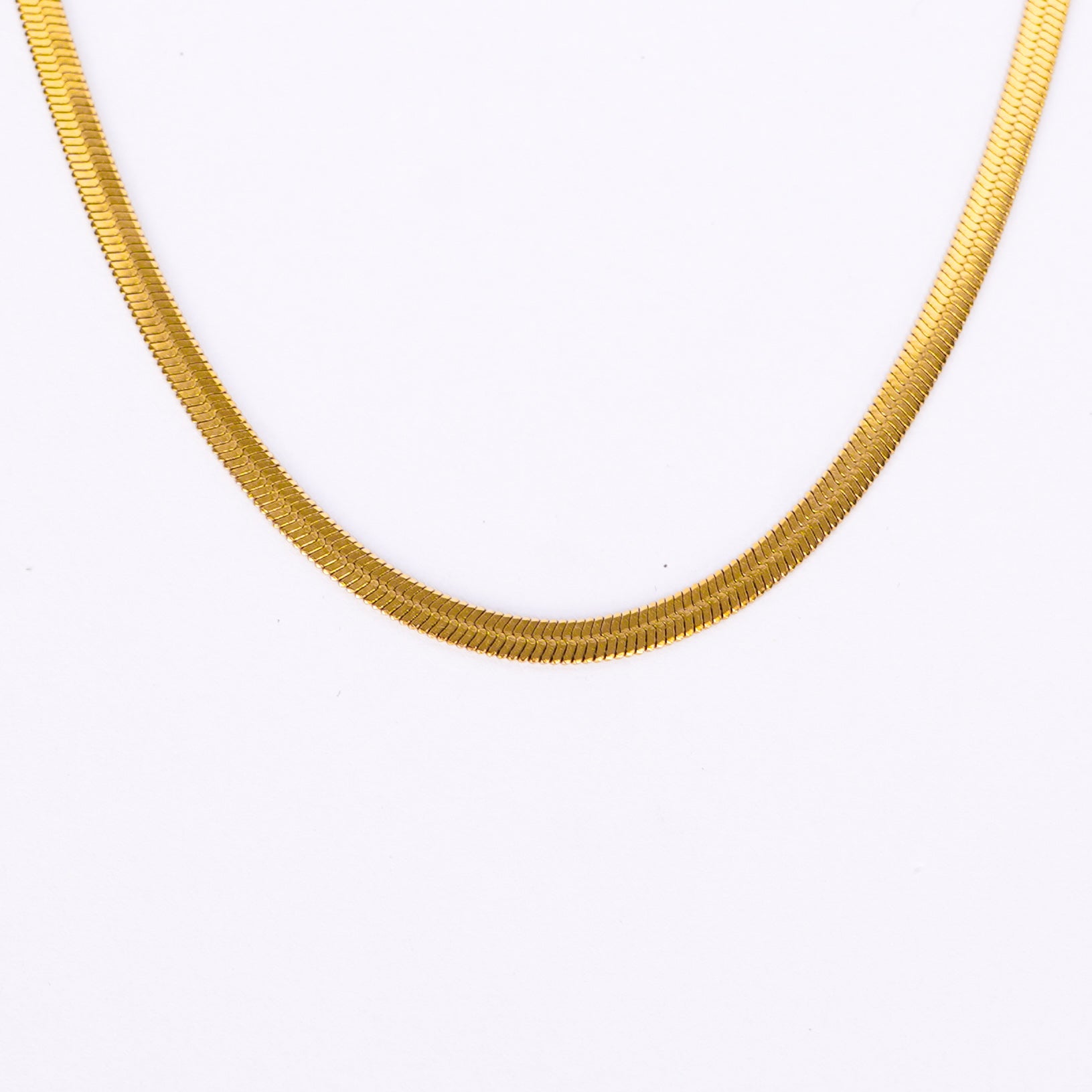 Herringbone Flat Chain Necklace
