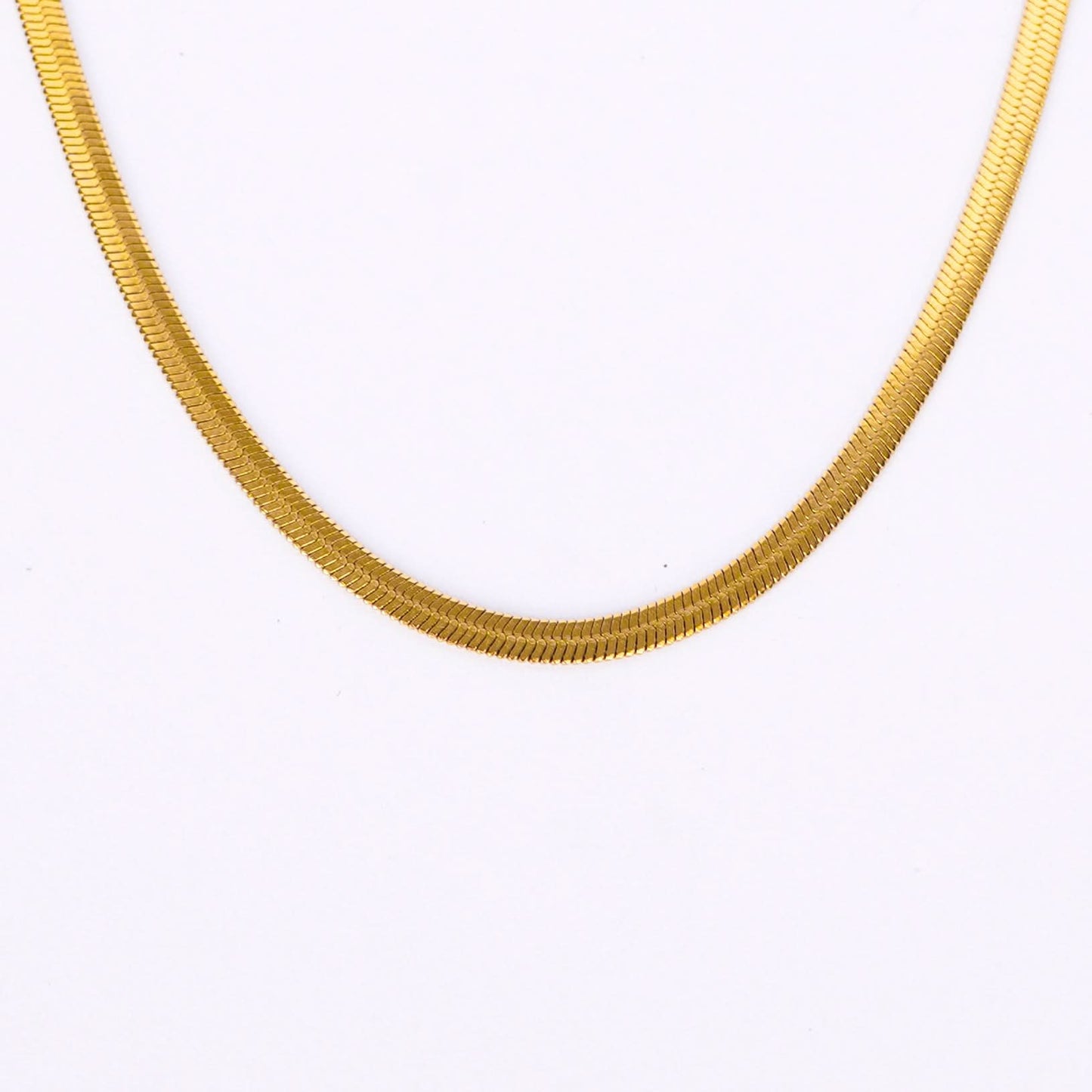 Herringbone Flat Chain Necklace
