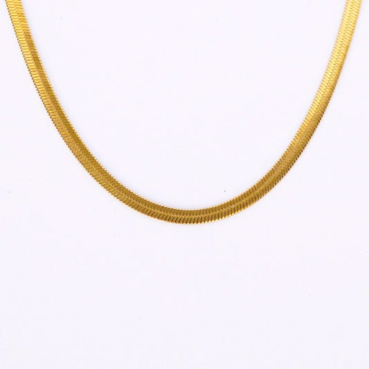 Herringbone Flat Chain Necklace