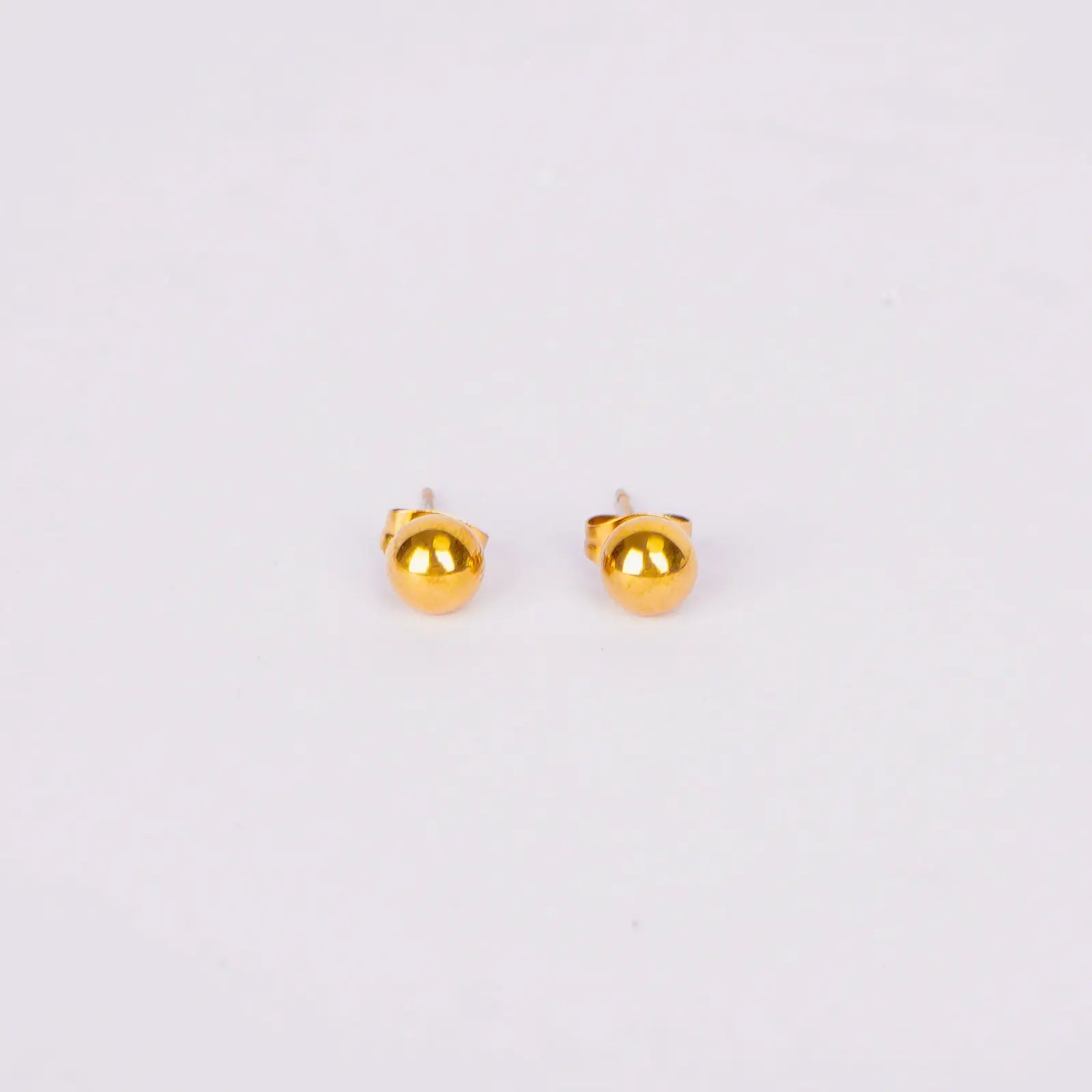 Minimal Gold Ball Stud Earrings