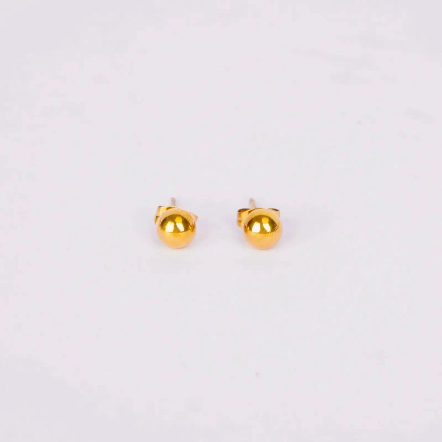 Minimal Gold Ball Stud Earrings
