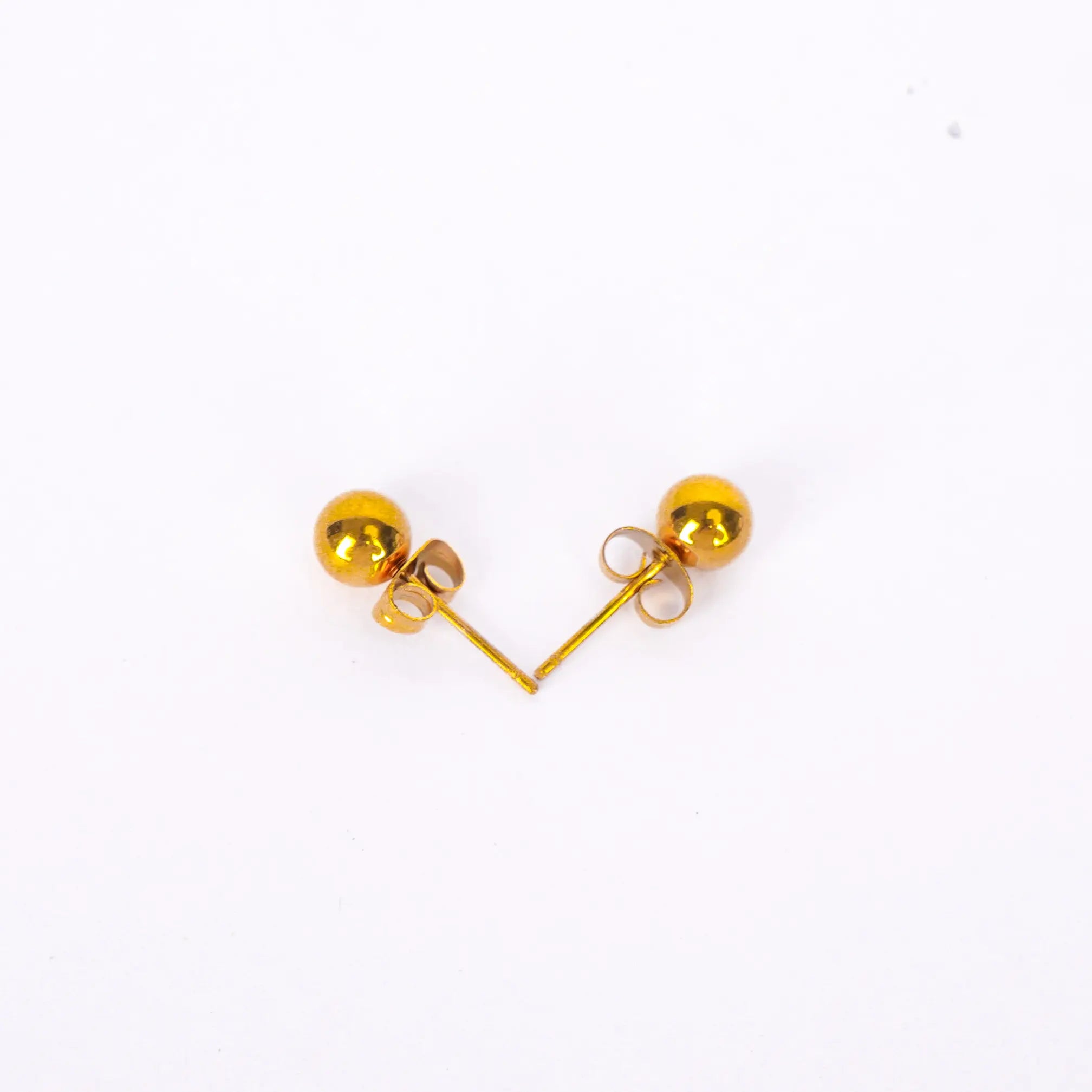 Minimal Gold Ball Stud Earrings