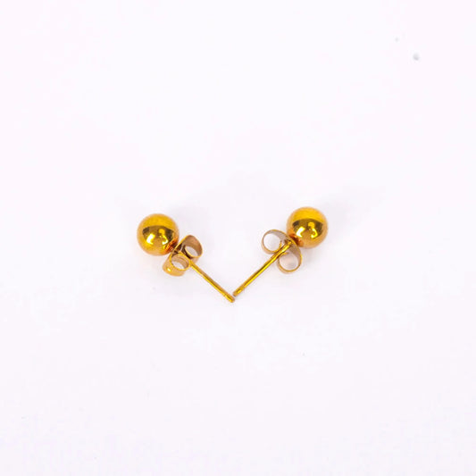 Minimal Gold Ball Stud Earrings