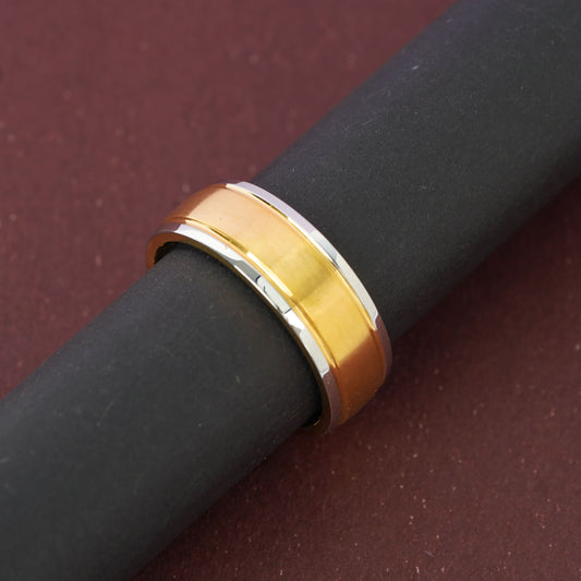 Premium Dual Tone Gold Band Ring