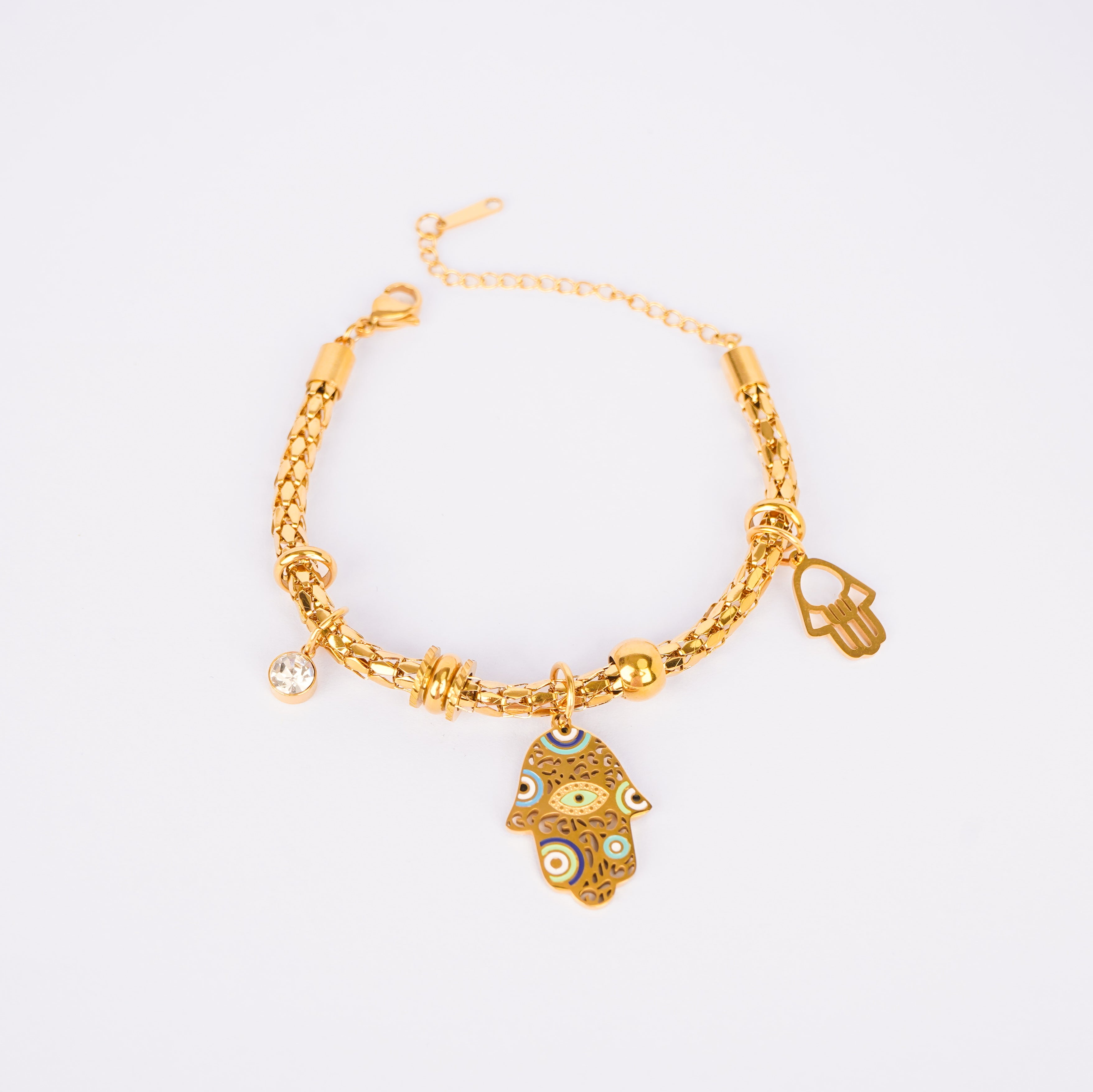 Palm Eye Gold Bracelet