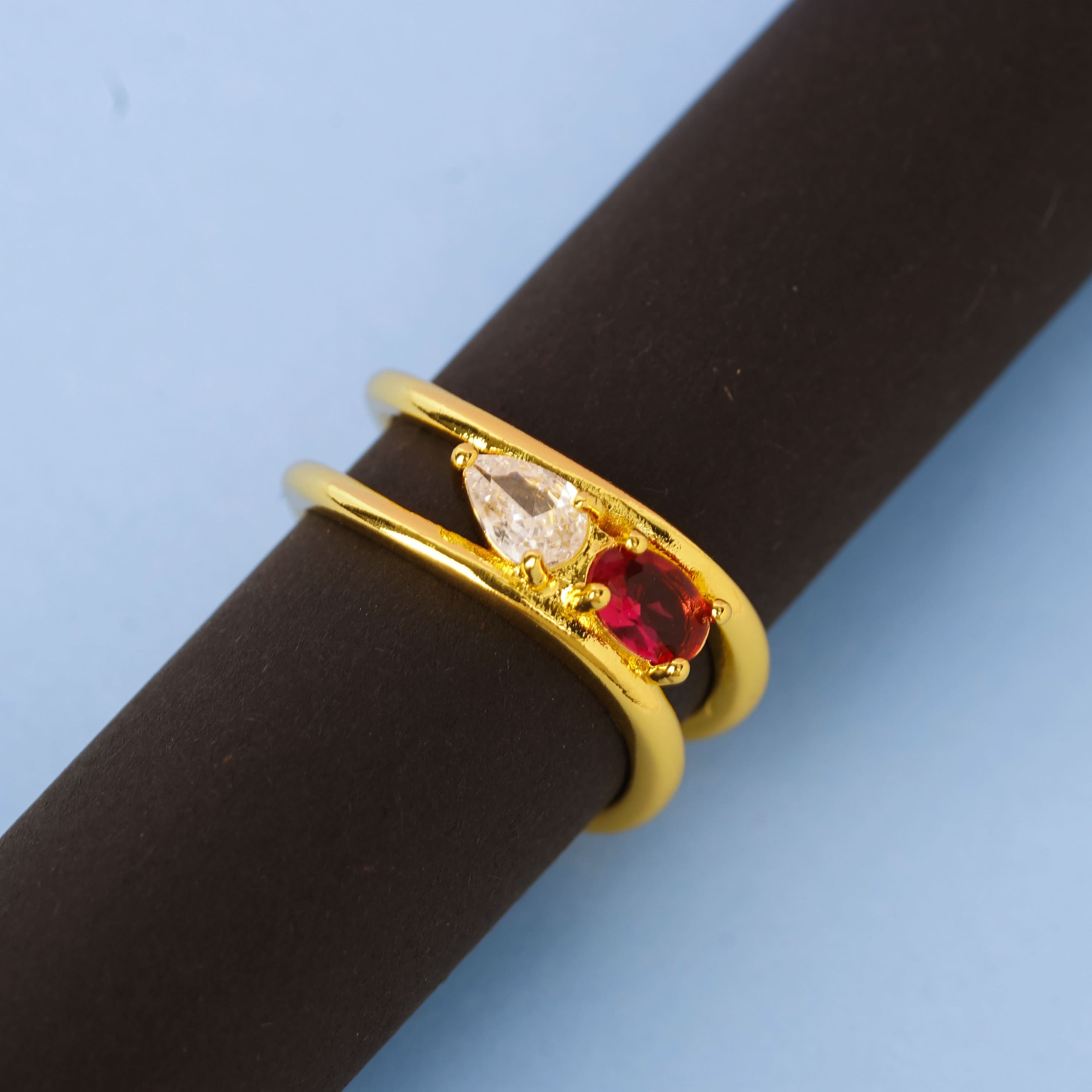 Luxury Ruby Crystal Wrap Ring