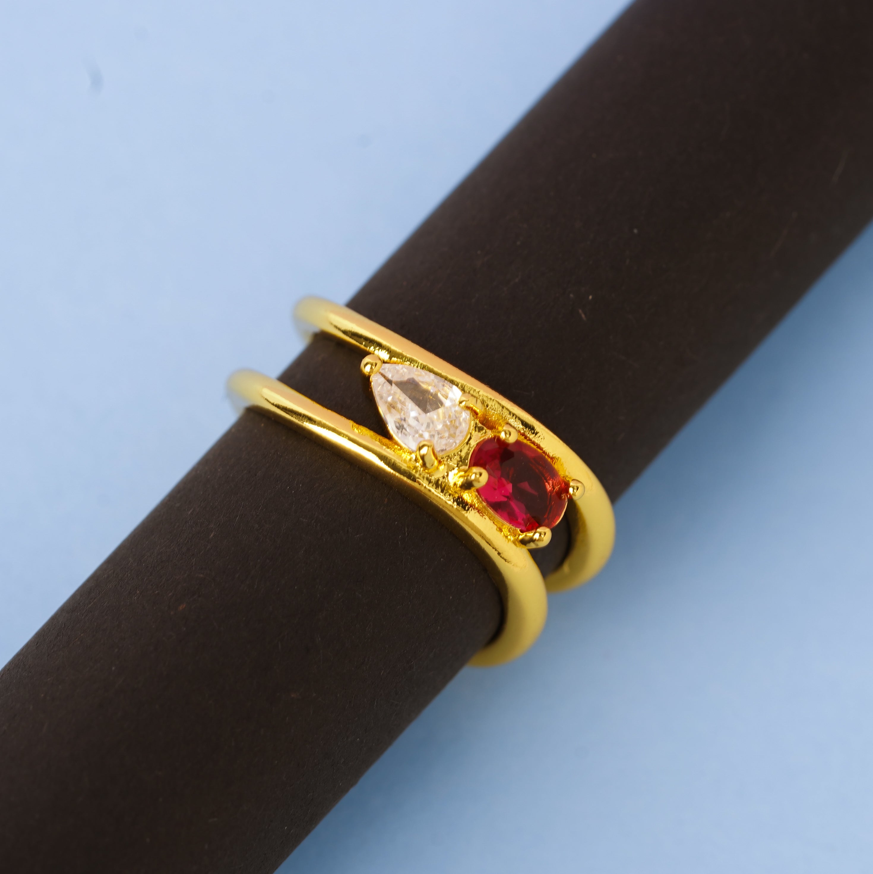 Luxury Ruby Crystal Wrap Ring
