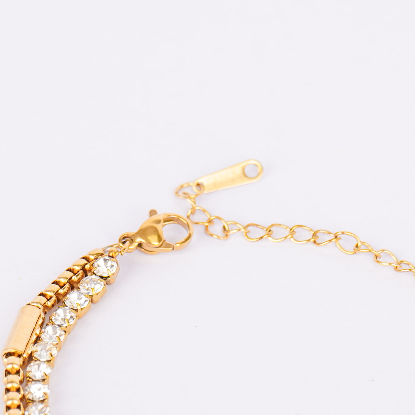 Diamond Double Chain Vintage Bracelet