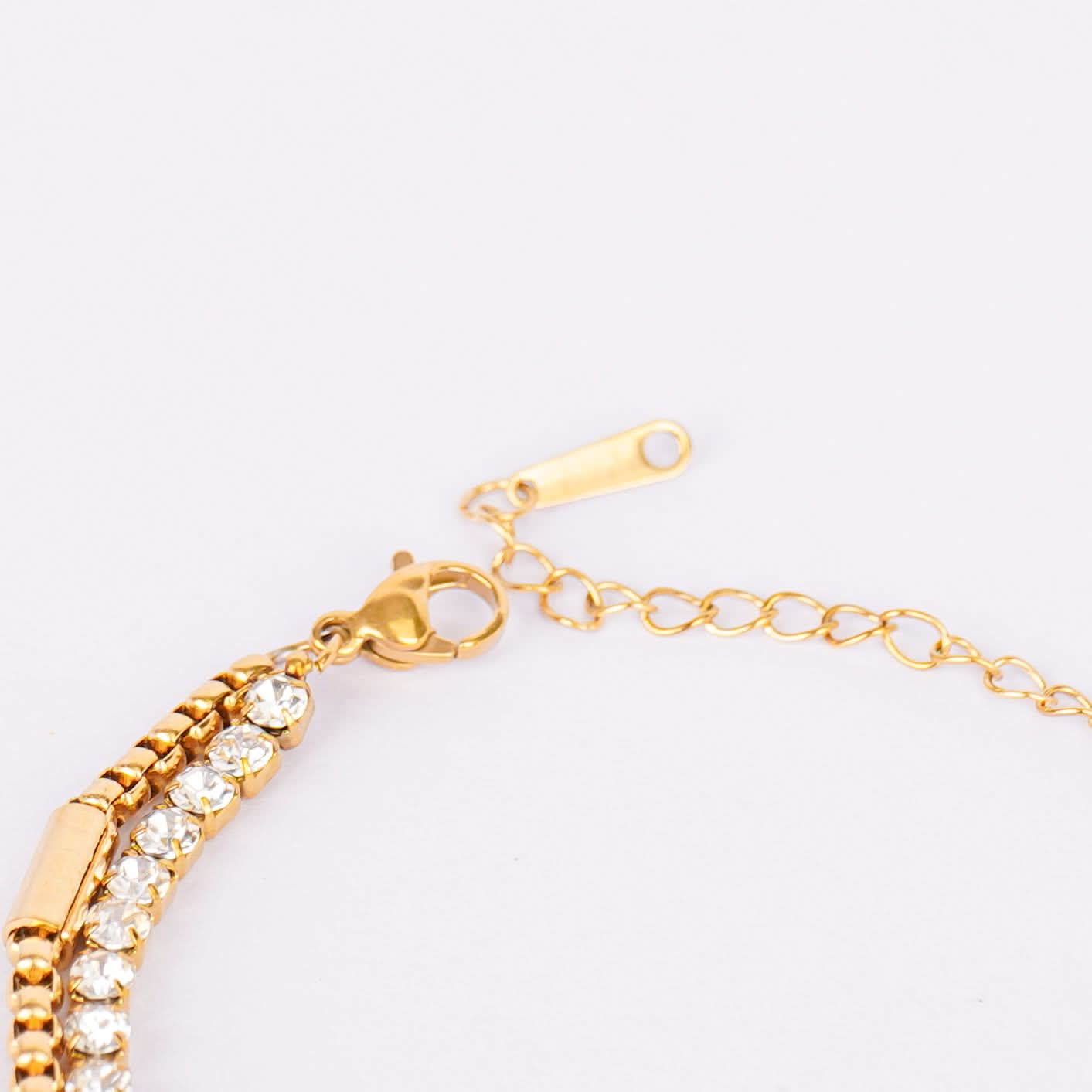 Diamond Double Chain Vintage Bracelet