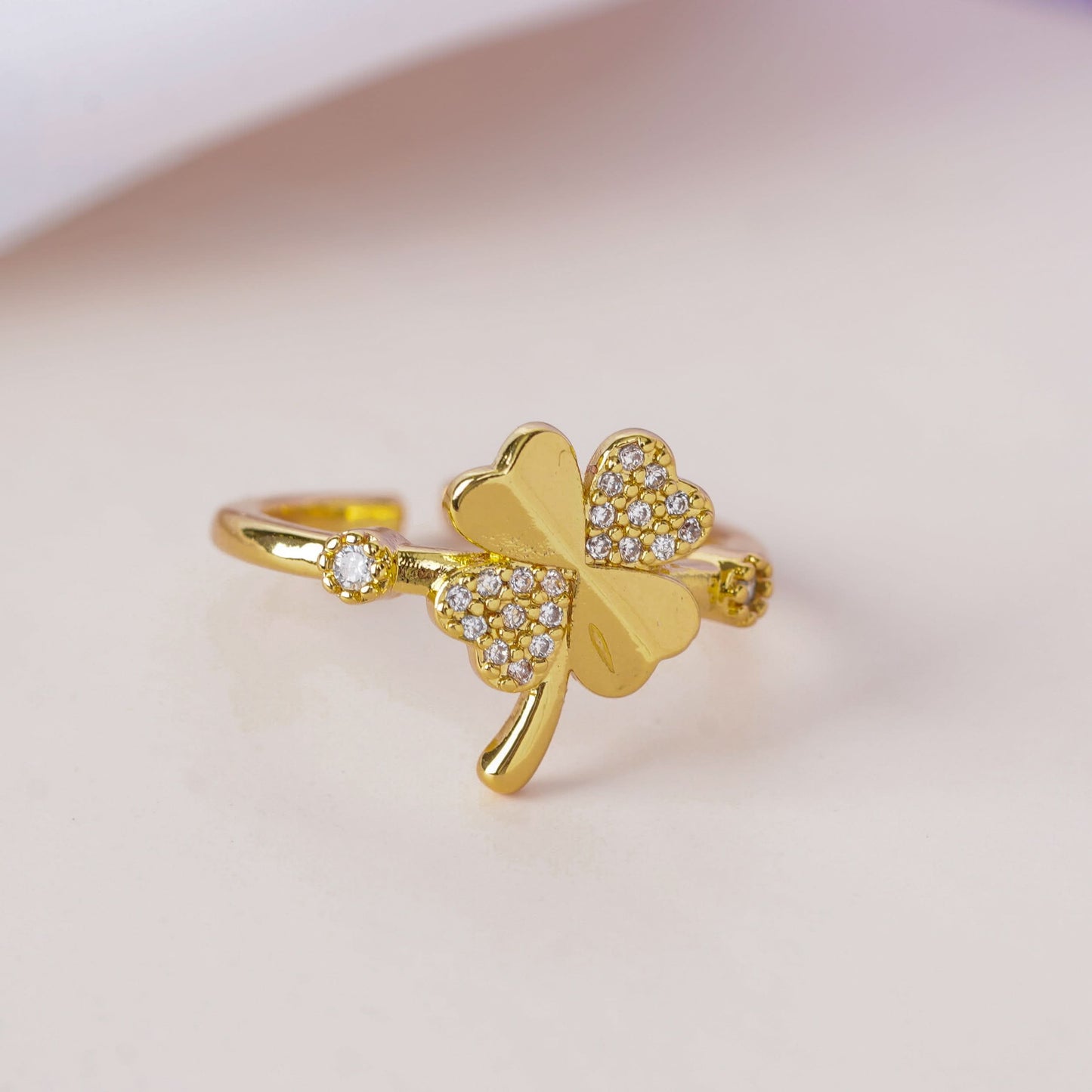 Lucky Clover Bowknot Ring