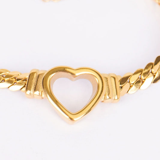 Heart Shape Gold Bracelet
