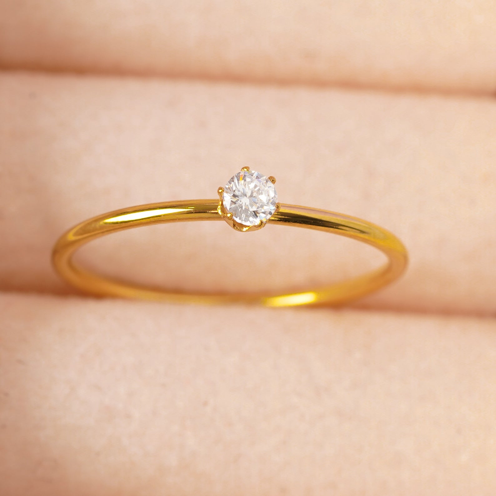 Classic Solitaire Gold Ring