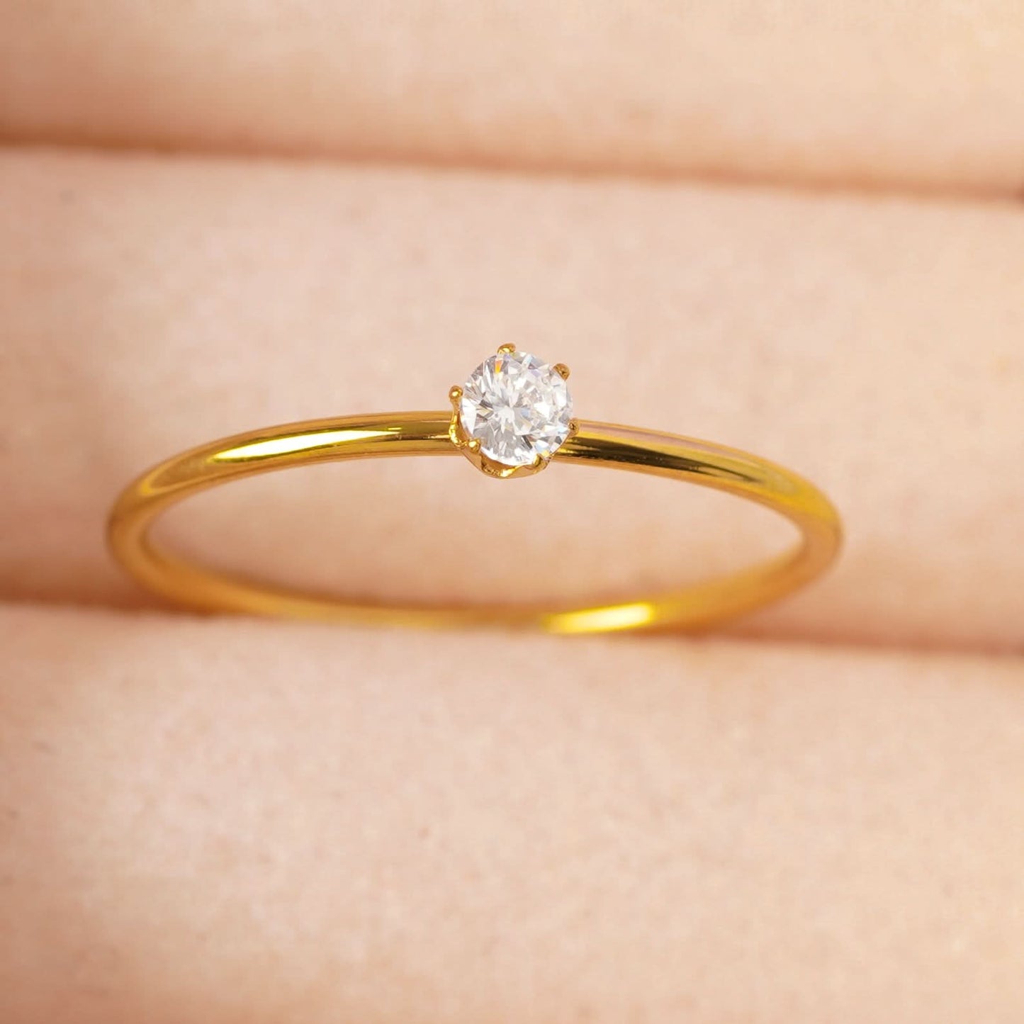 Classic Solitaire Gold Ring