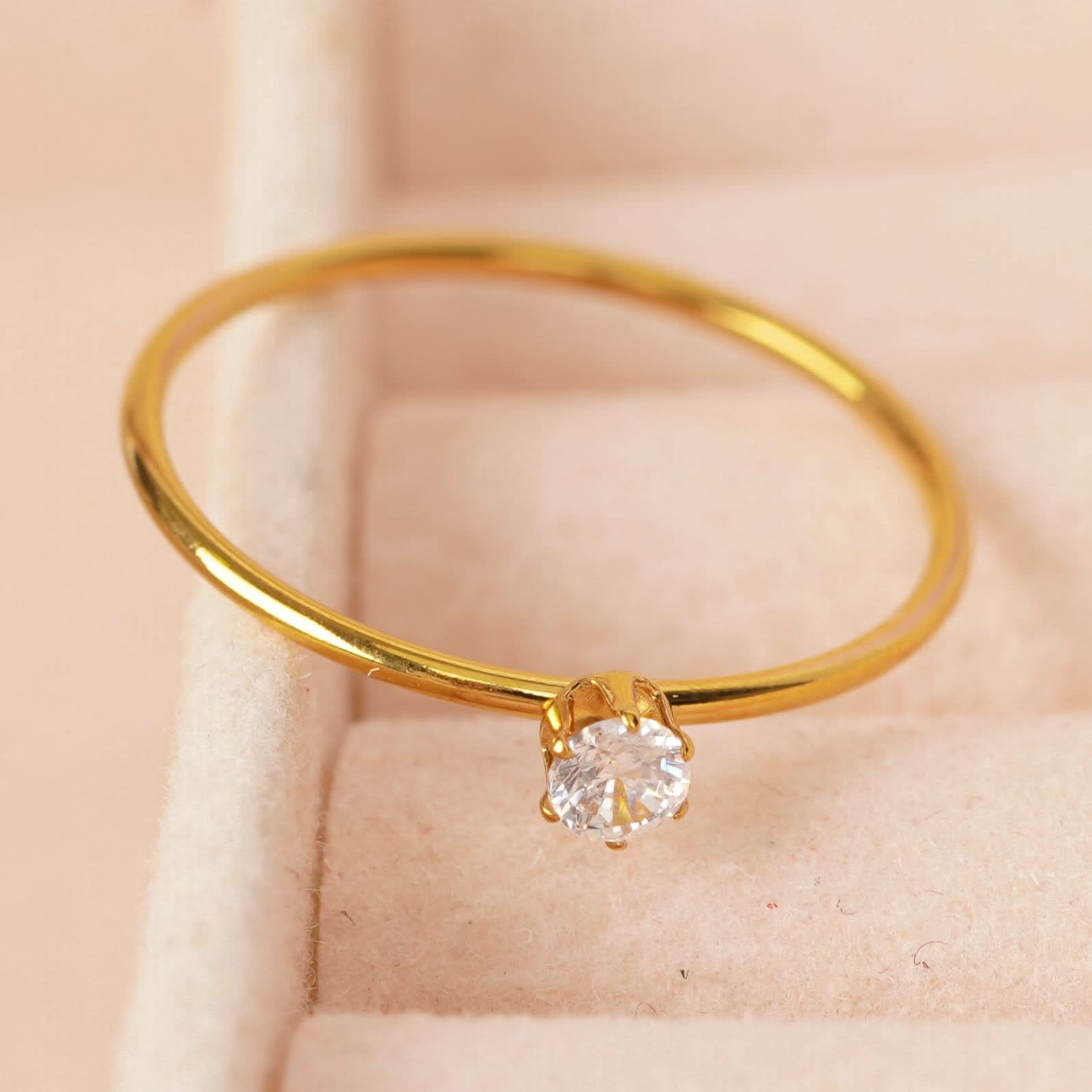 Classic Solitaire Gold Ring