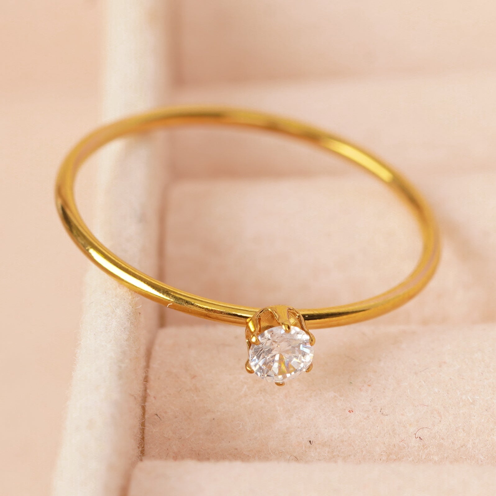 Classic Solitaire Gold Ring