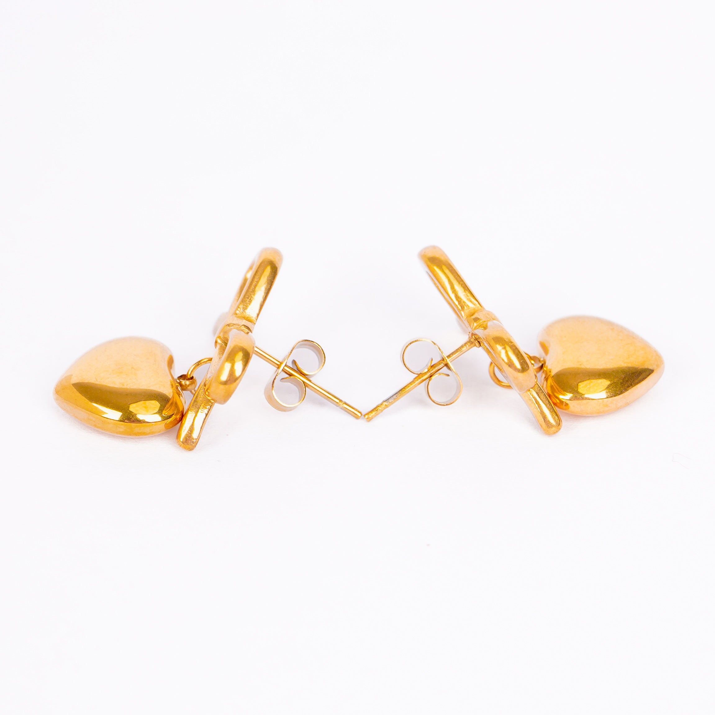 Bow Heart Drop Earrings