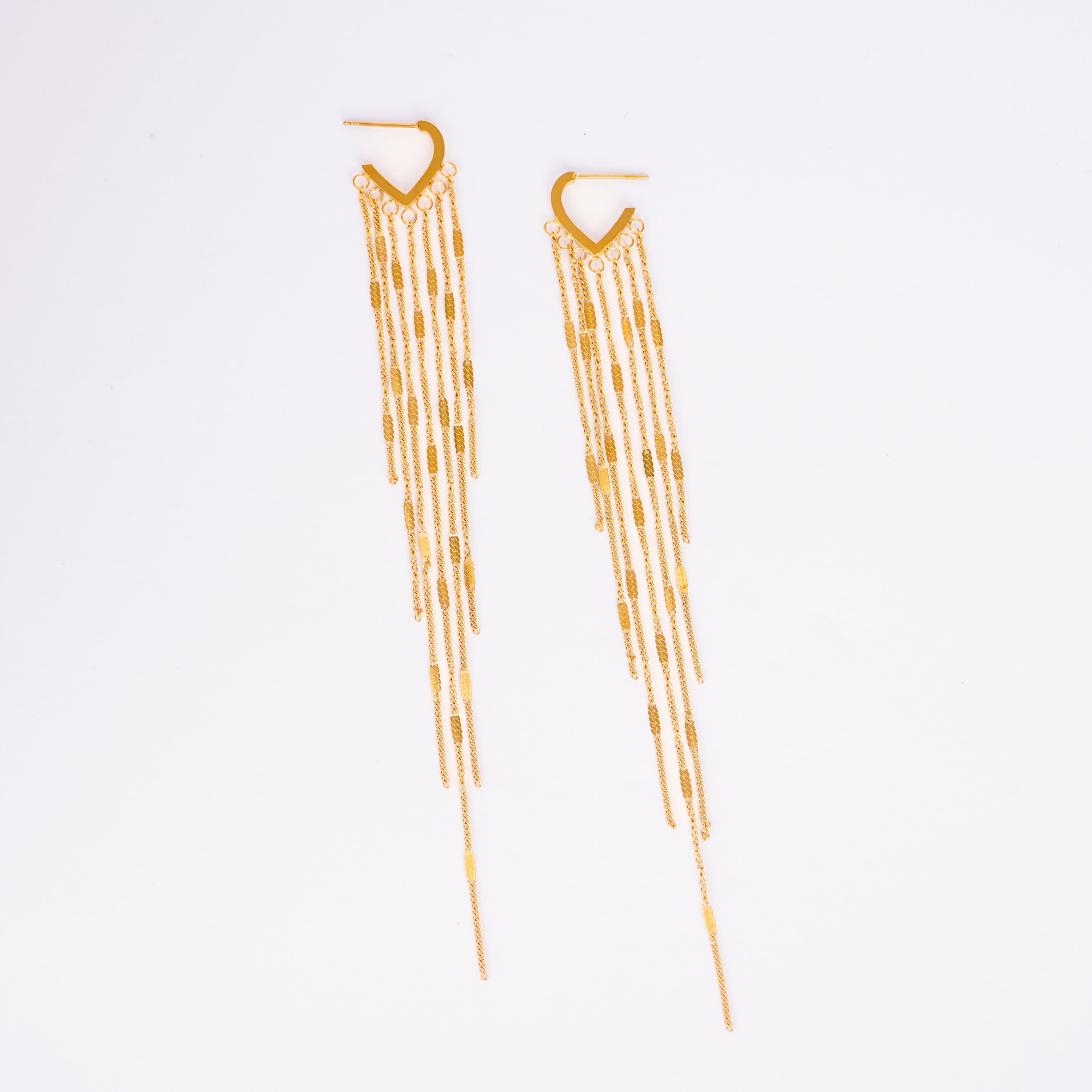 Multi-Layer Chain Drop Earrings