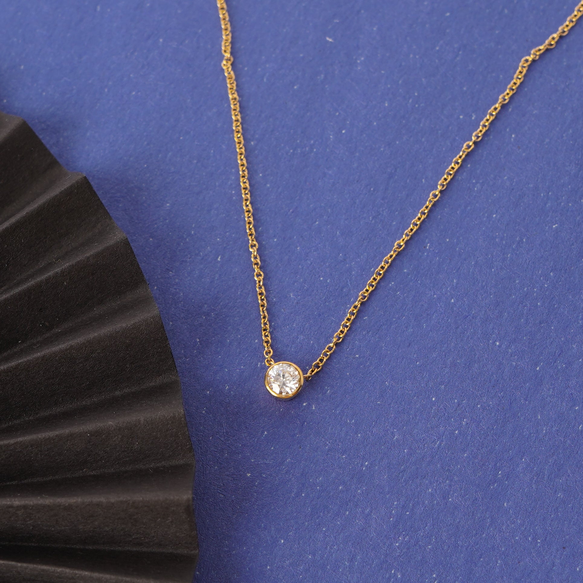 Minimal Diamond Link Choker Necklace