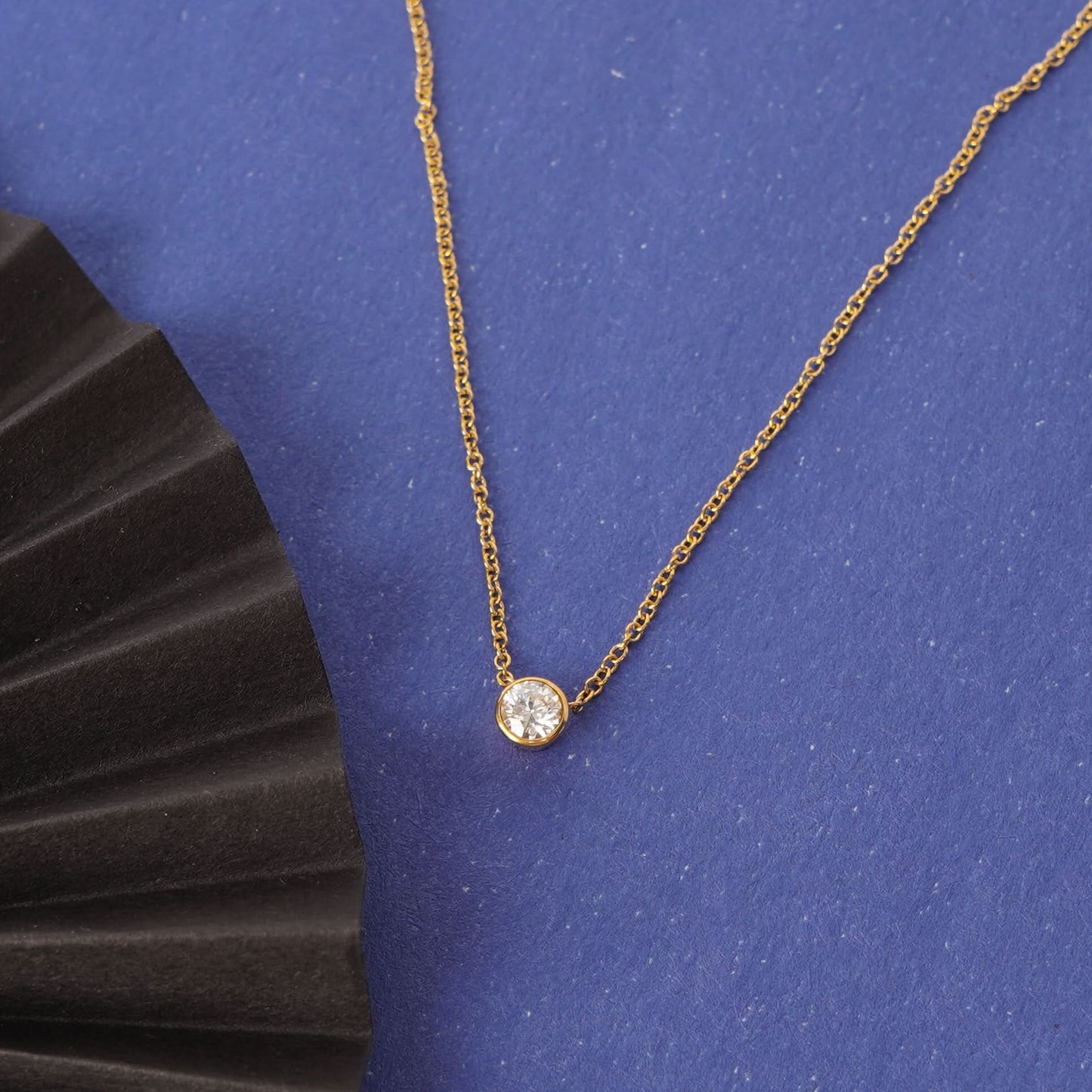 Minimal Diamond Link Choker Necklace