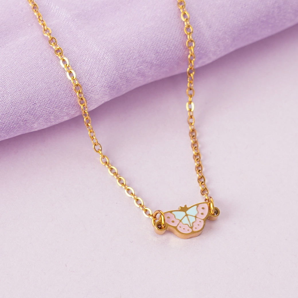 Pastel Butterfly Necklace