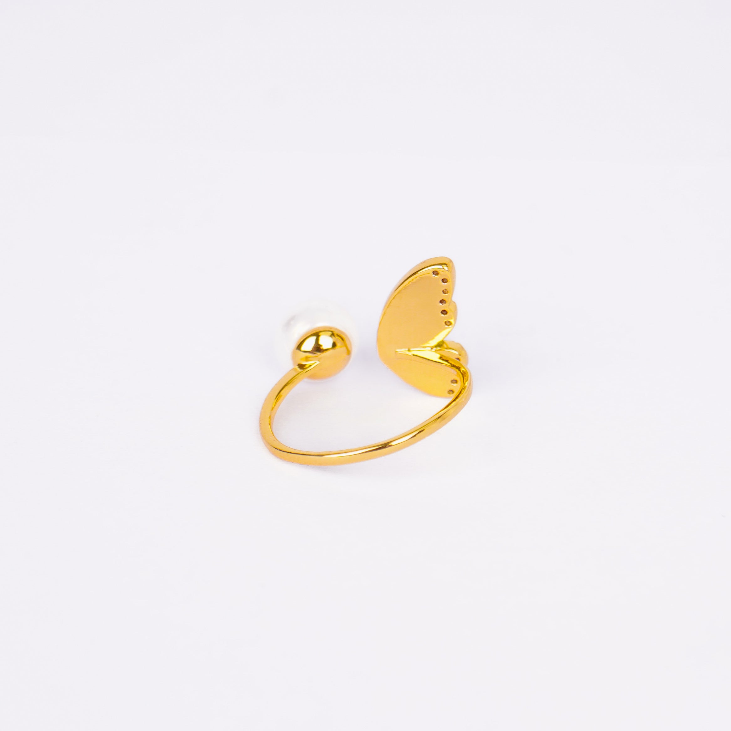 Premium Butterfly Wing Pearl Ring