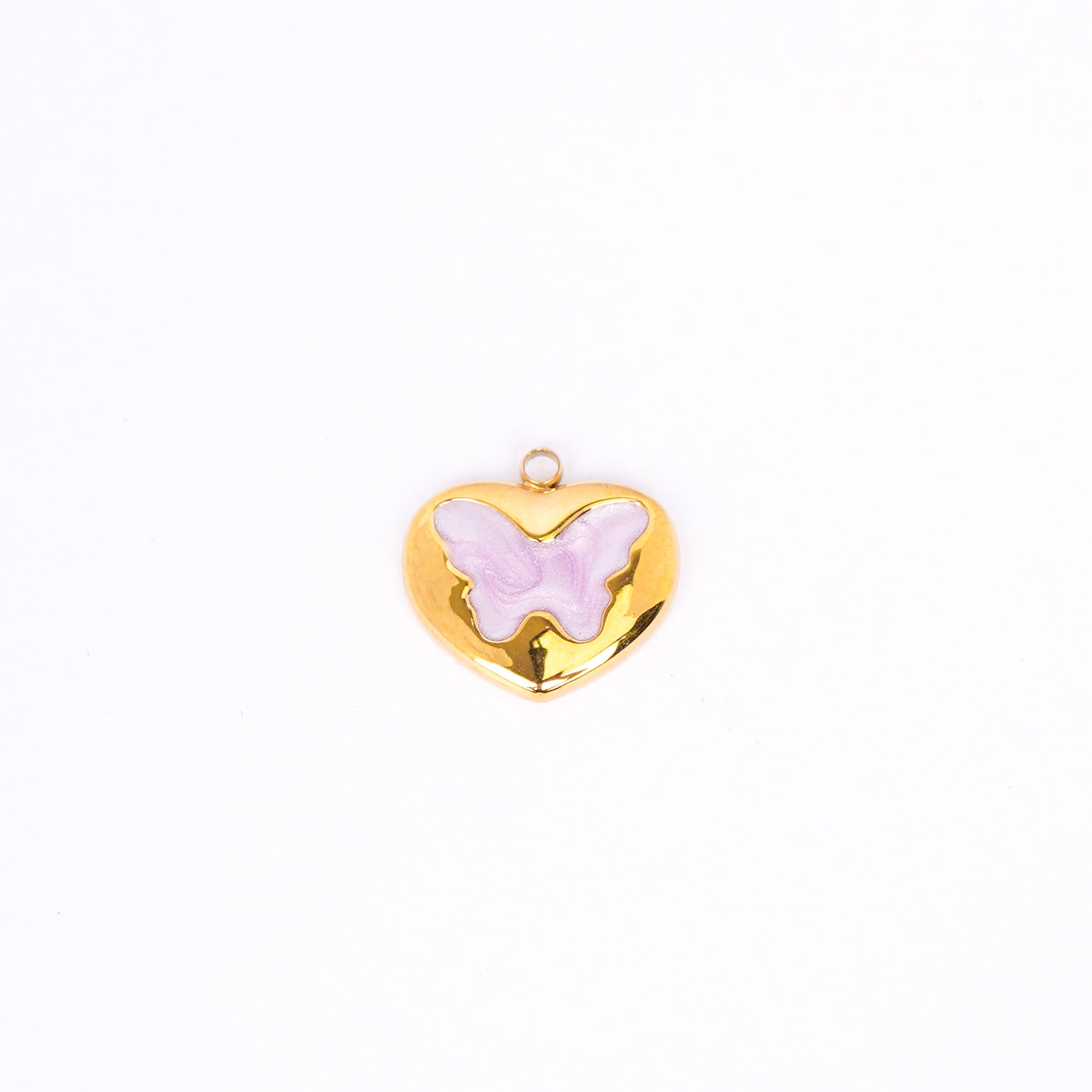 Butterfly Heart Gold Pendant