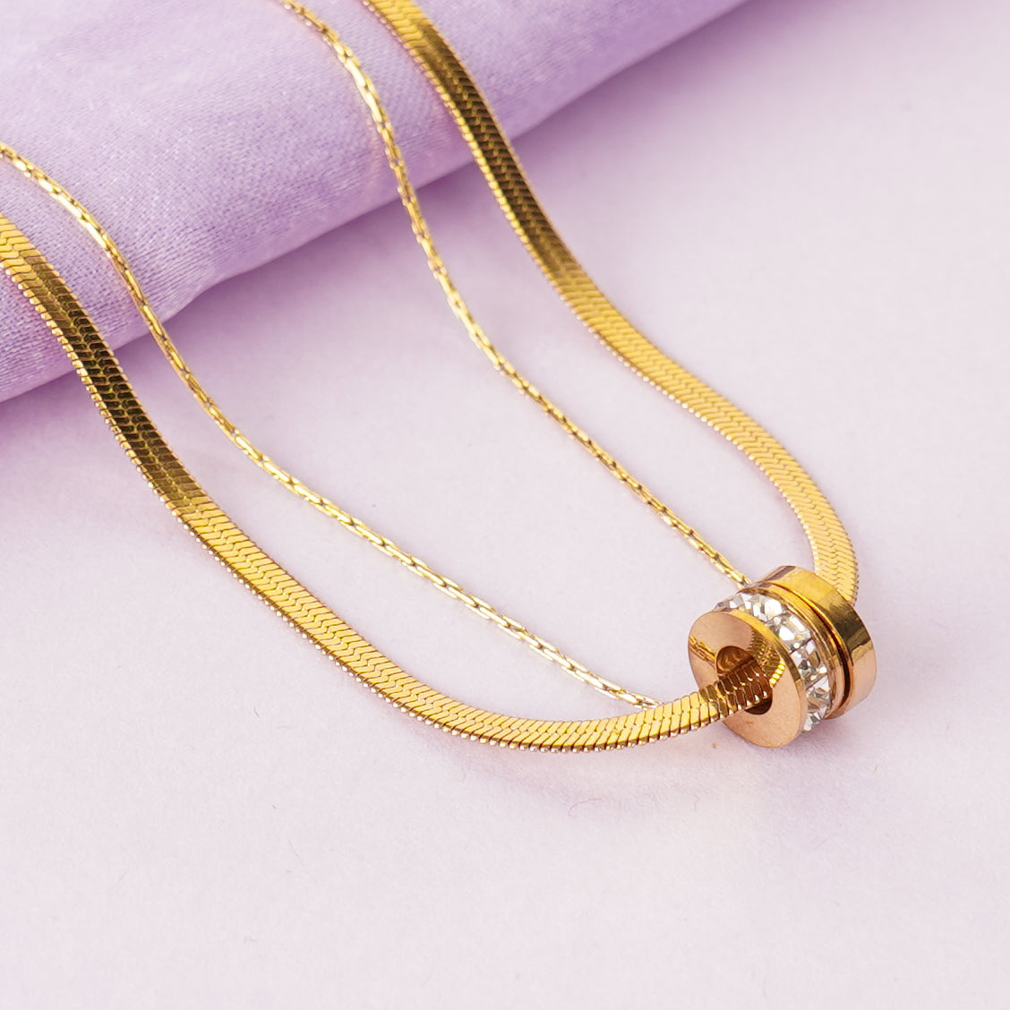 Golden Aura Double-Layer Necklace