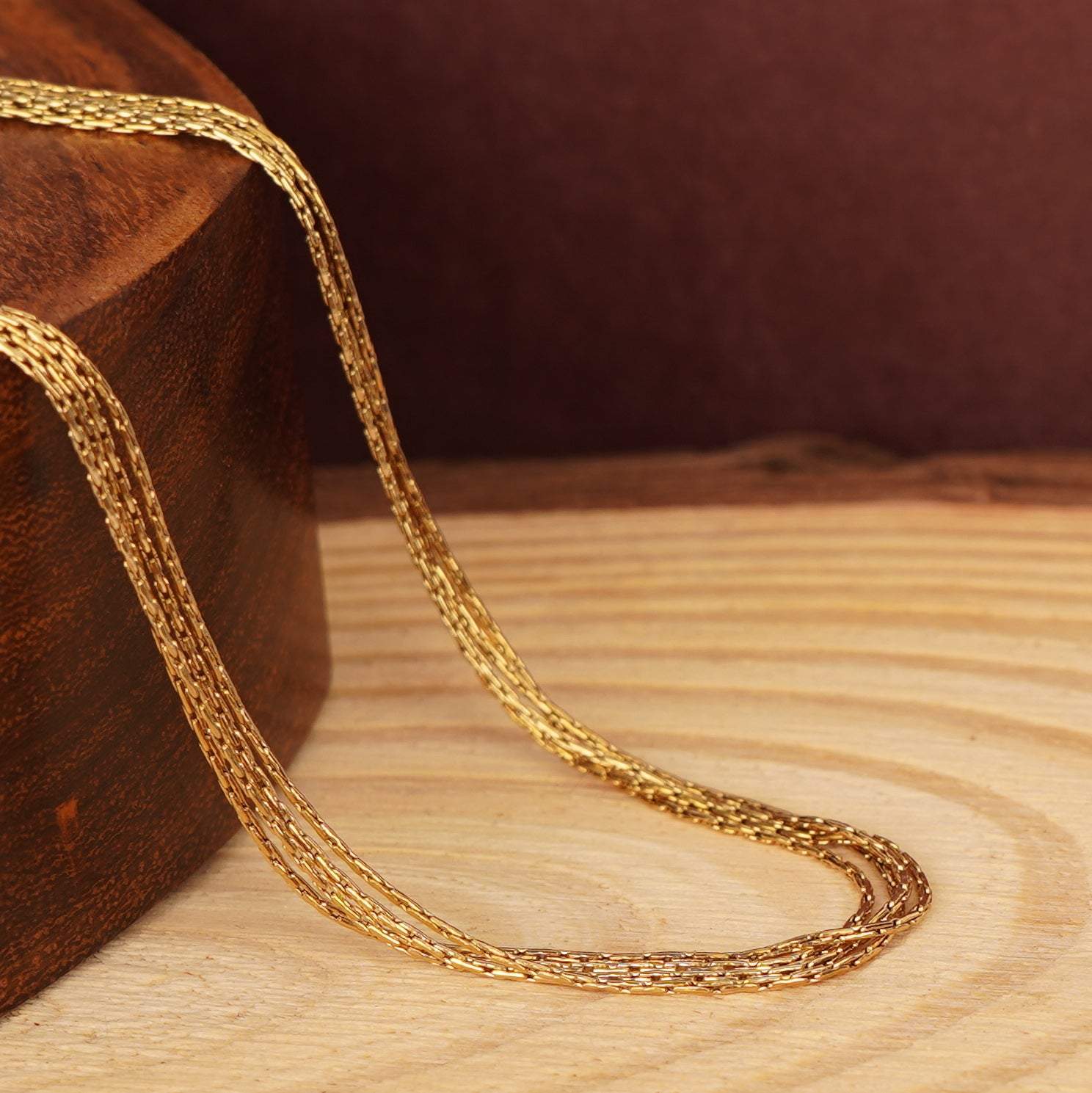 Multi-Layer Geometric Gold Necklace
