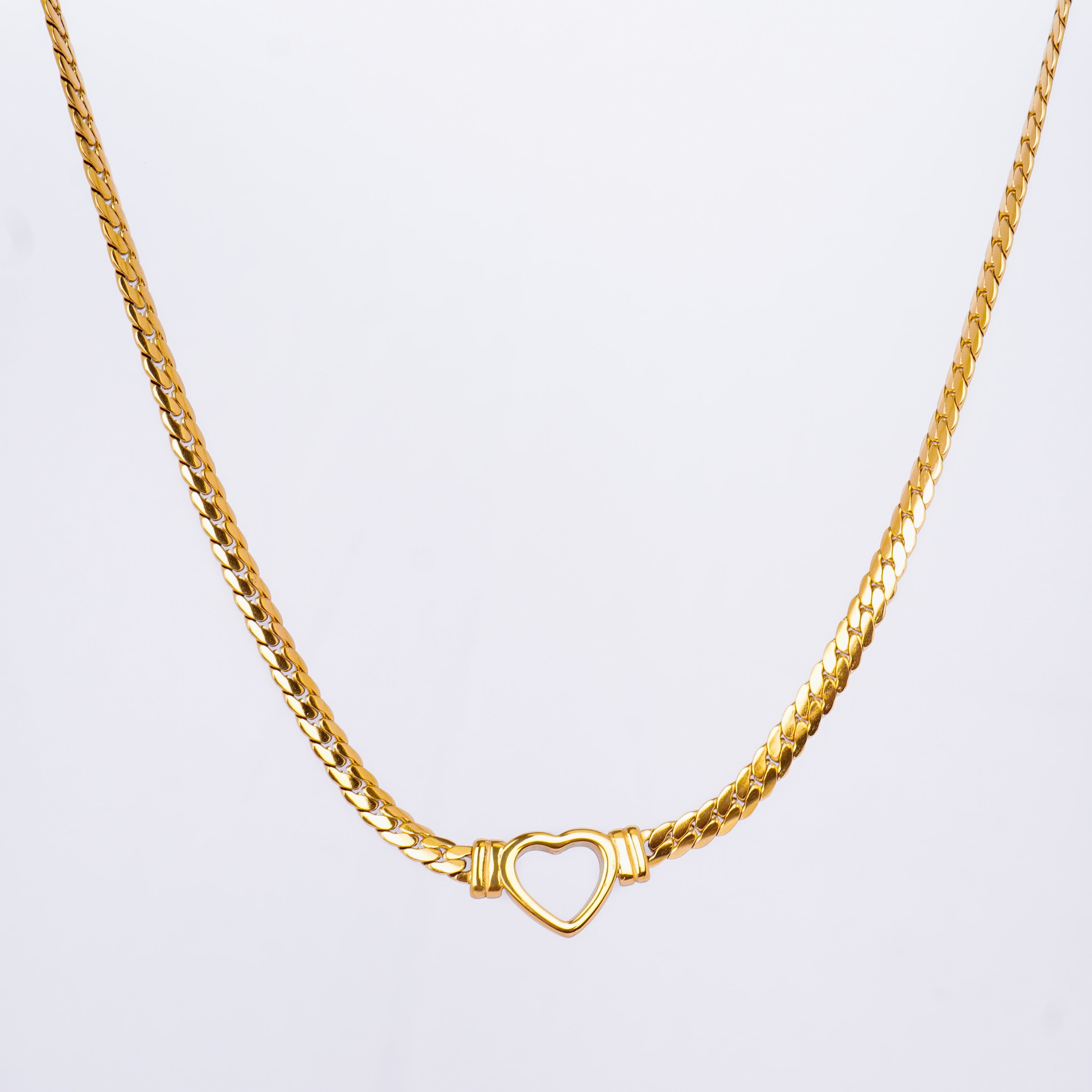 Retro Hollow Heart Necklace