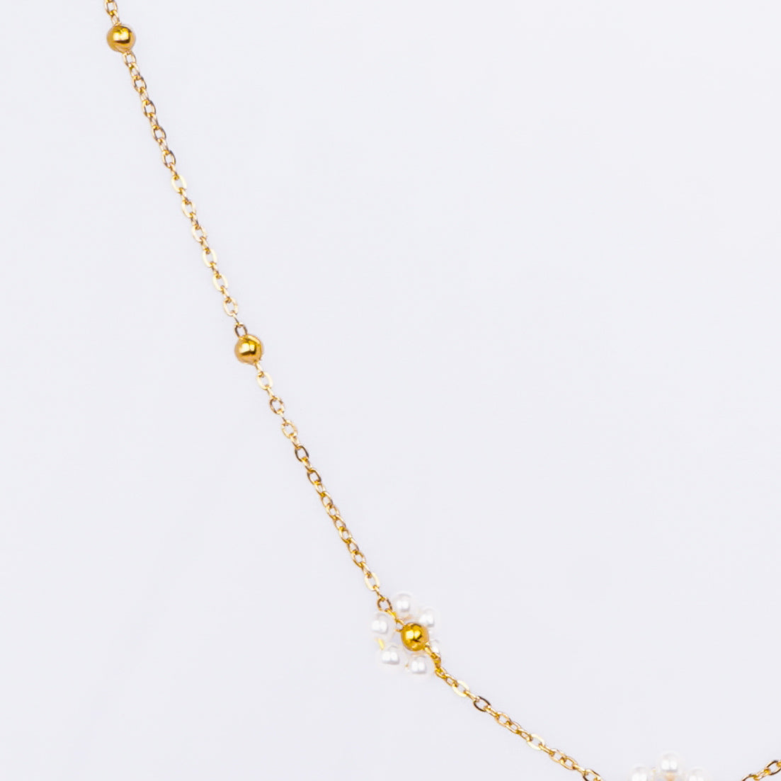 Golden Pearl Blossom Necklace