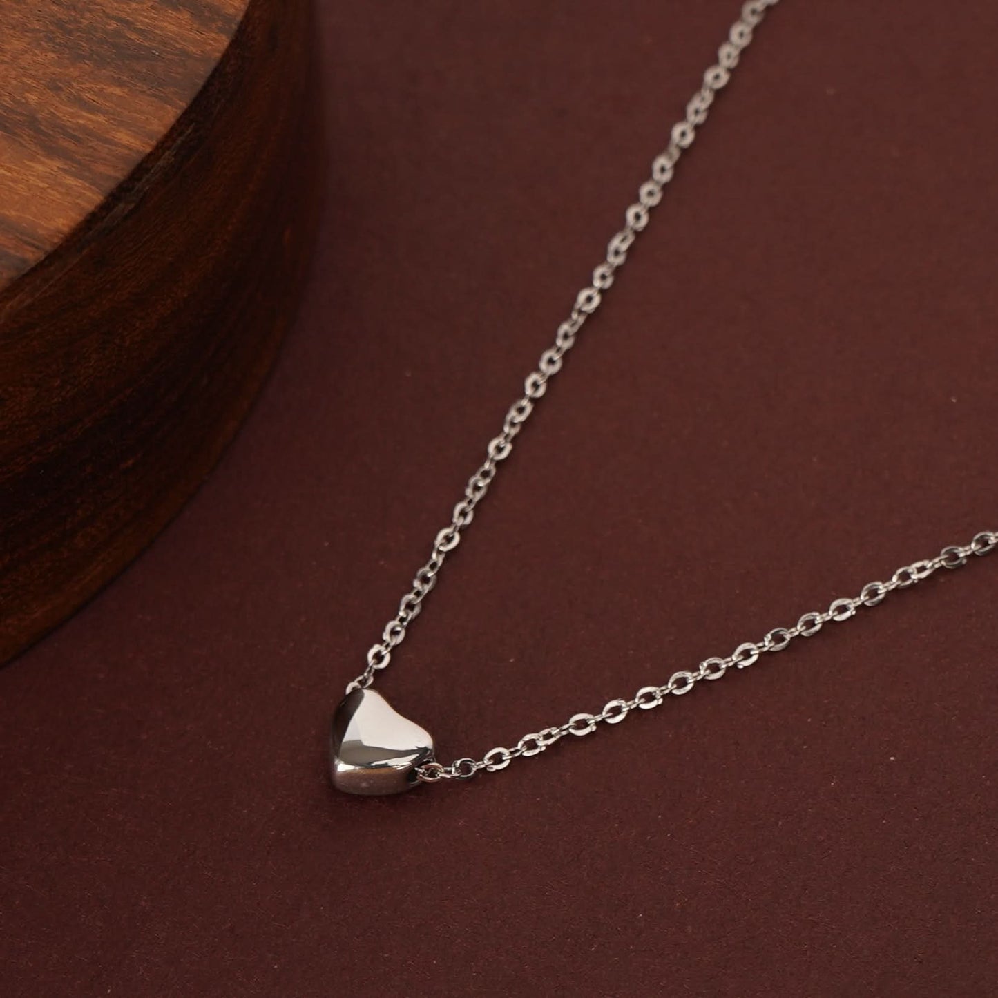 Silver Heart Pendant Necklace