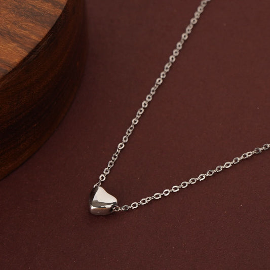 Silver Heart Pendant Necklace