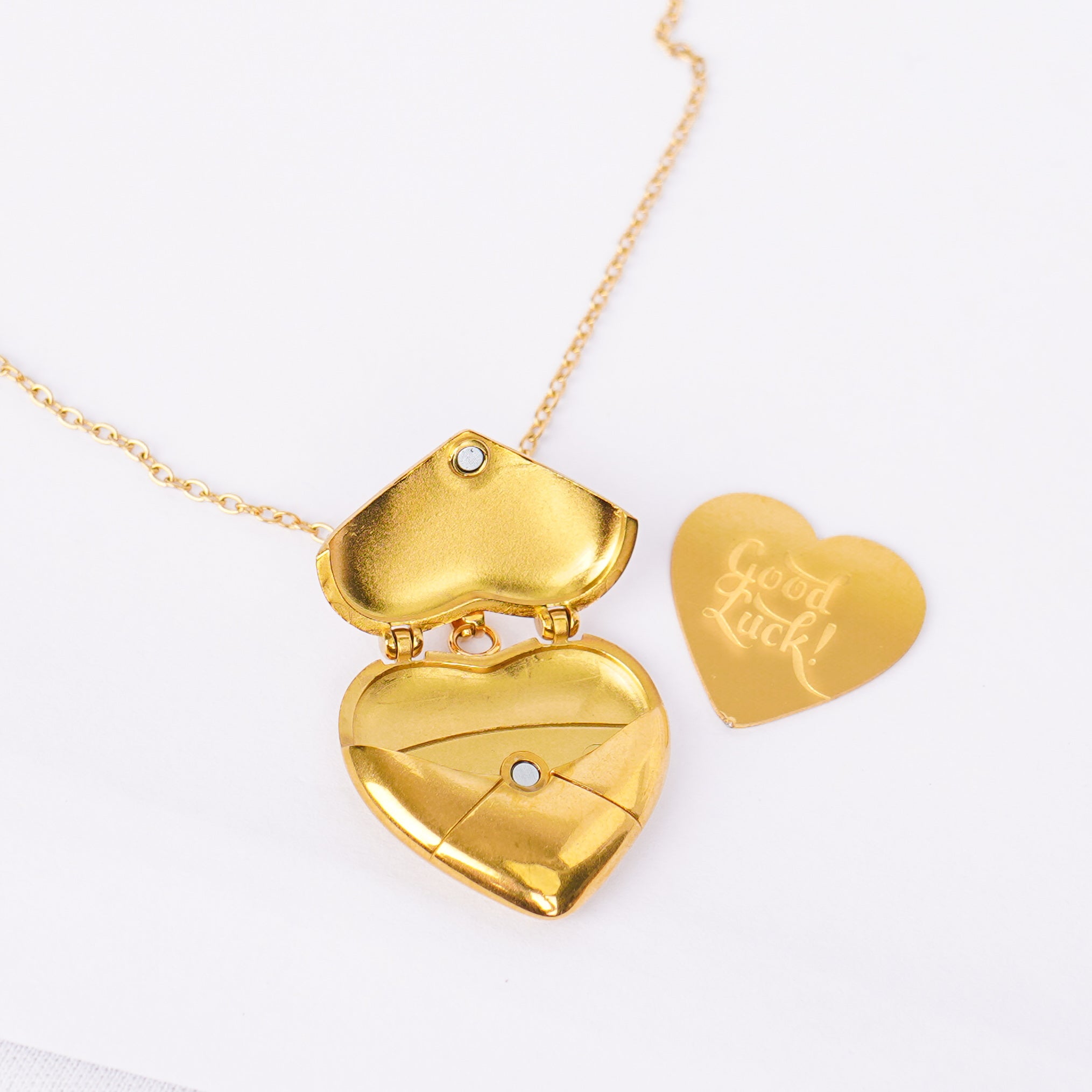 Golden Heart Lock Necklace