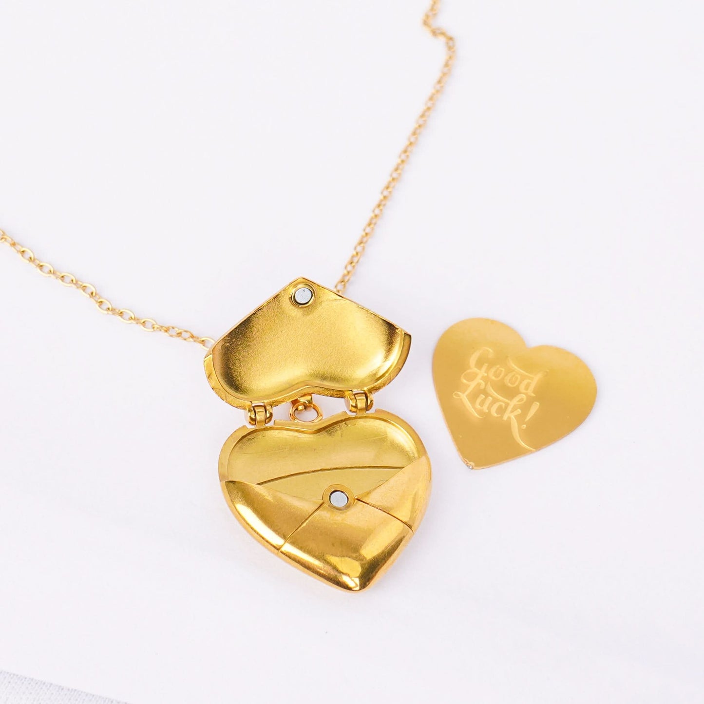 Golden Heart Lock Necklace