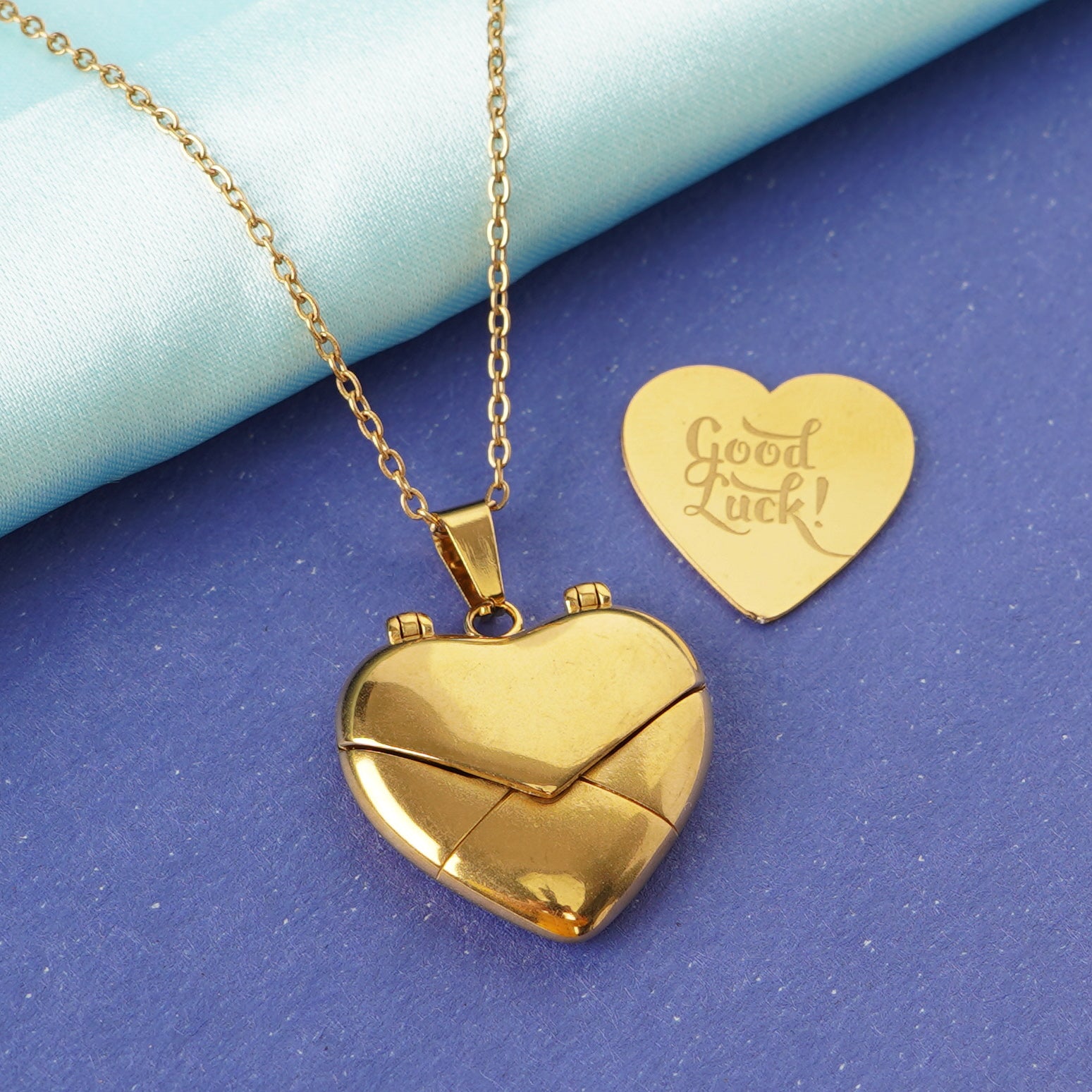 Golden Heart Lock Necklace