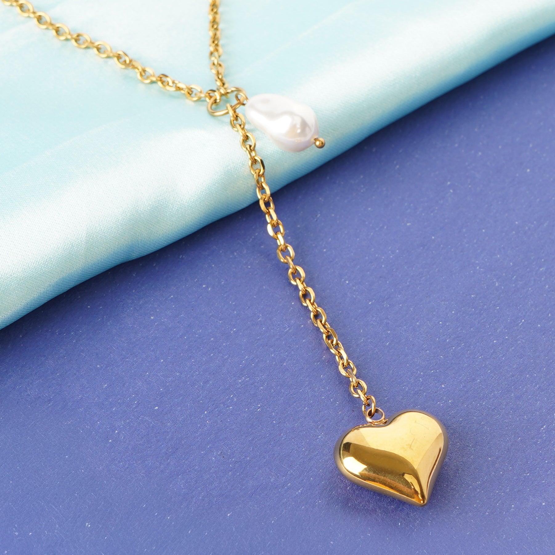 Baroque Pearl Heart Luxury Necklace