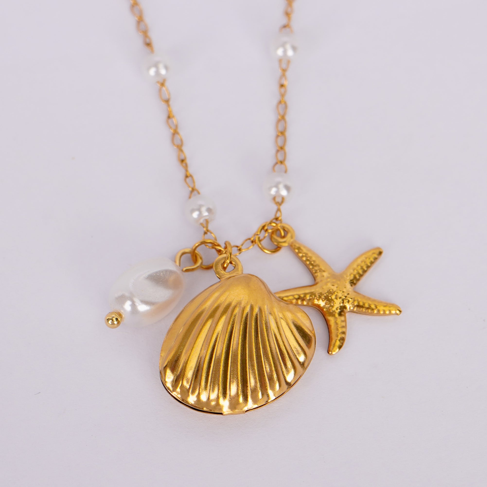 Starfish Shell Pendant Necklace