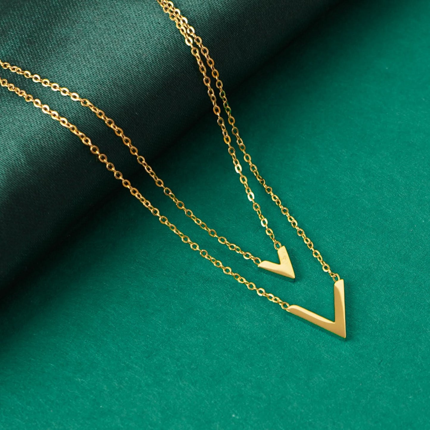 Golden Initial Charm Necklace