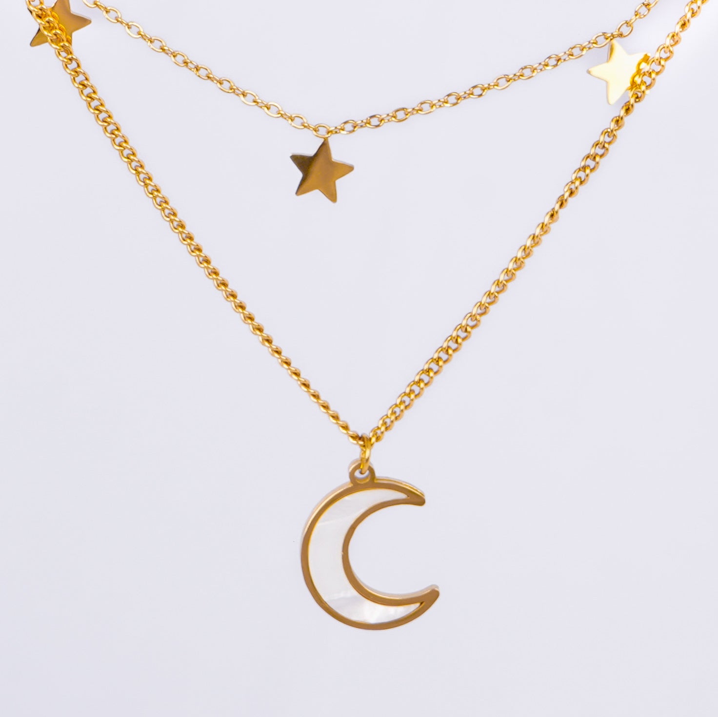 Celestial Cloud Charm Necklace Set
