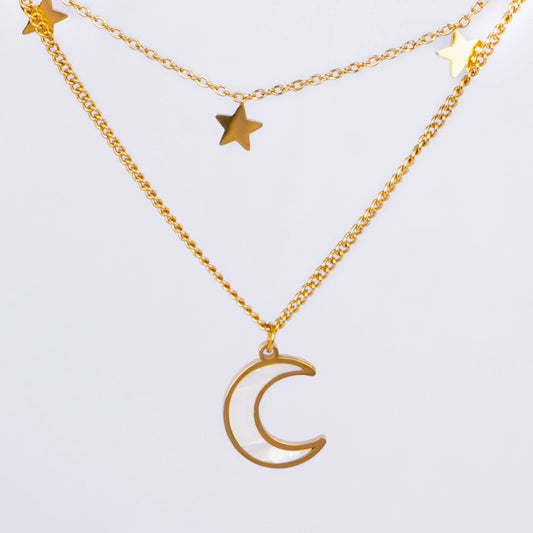 Celestial Cloud Charm Necklace Set