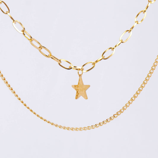 Vintage Star Gold Necklace