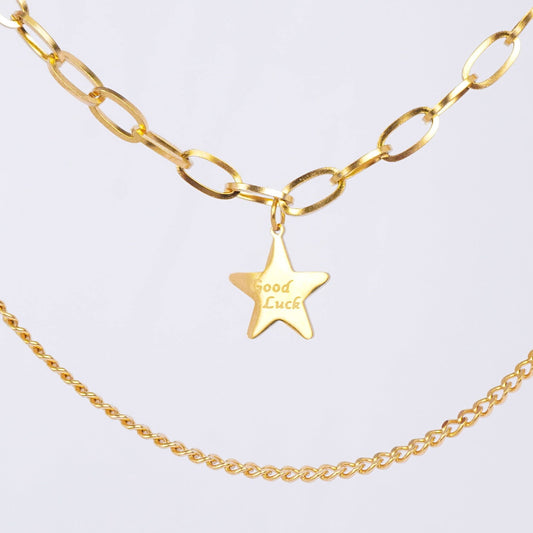 Vintage Star Gold Necklace