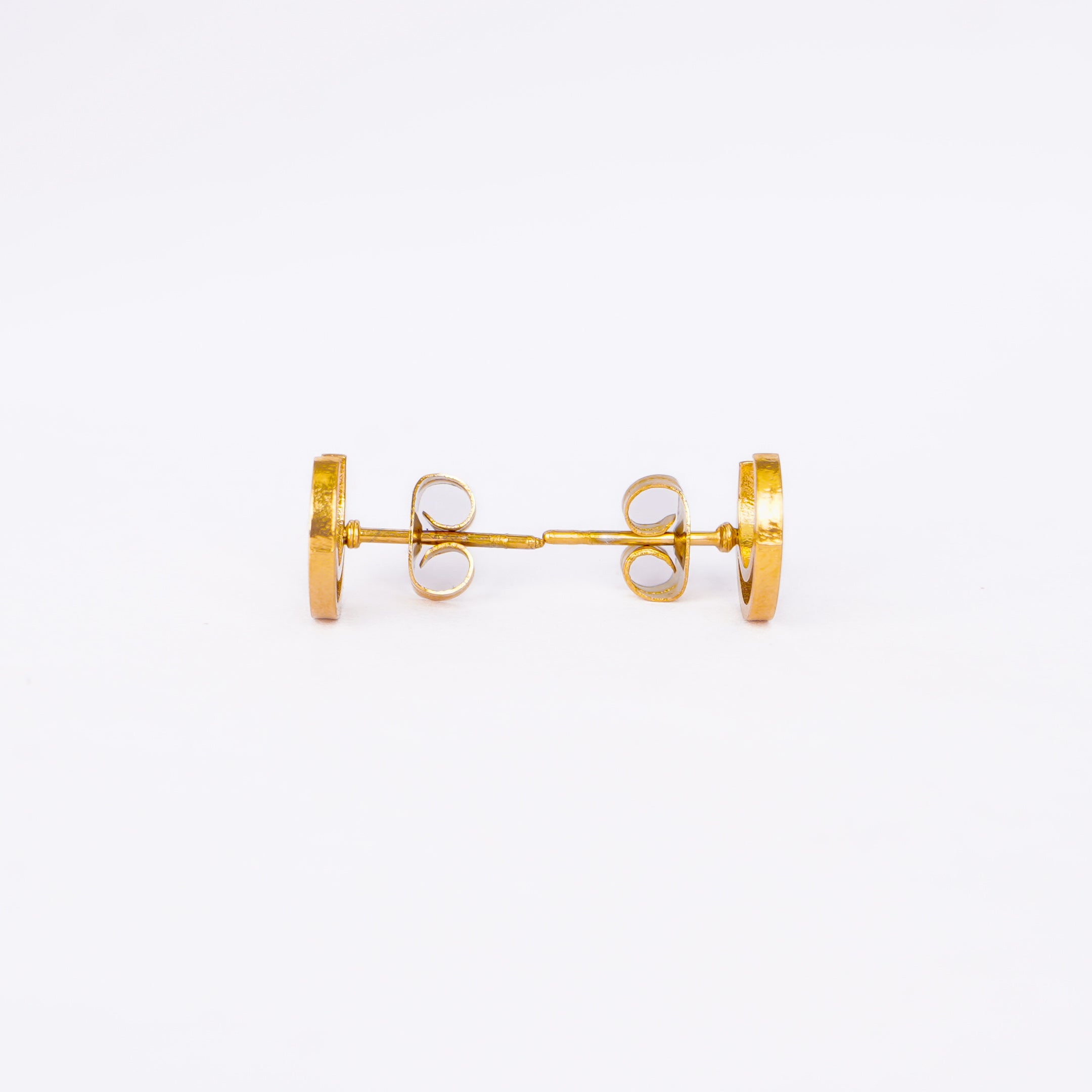 Double Crescent Moon Stud Earrings