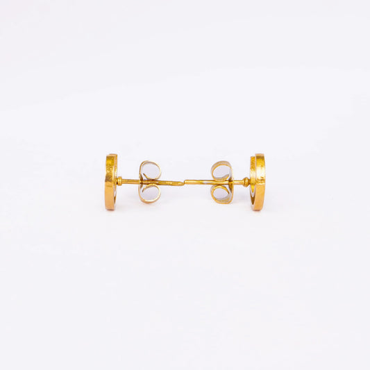 Double Crescent Moon Stud Earrings